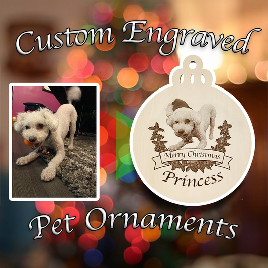 Custom Pet Engraved Ornaments